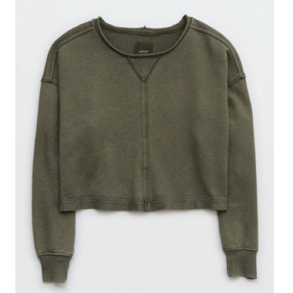 Aerie beach party cropped crewneck